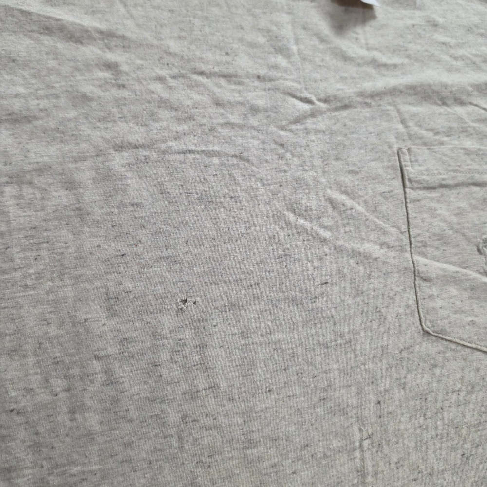 Polo Ralph Lauren Pocket T-Shirt Mens XL Oatmeal Heather Linen Blend 4070 - Picture 3 of 9